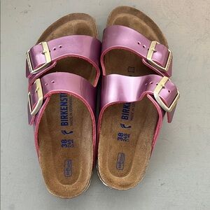 Birkenstock Pink Sandals with Buckles